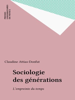 cover image of Sociologie des générations